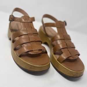 Lucky brand platform sandals 8